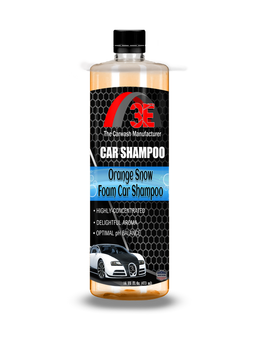 Orange Snow Foam Car Shampoo