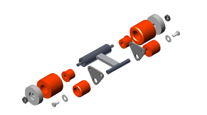 RCV Roller w/Flat Bar Assy w/D88K 2-1/2" Idler Wheel